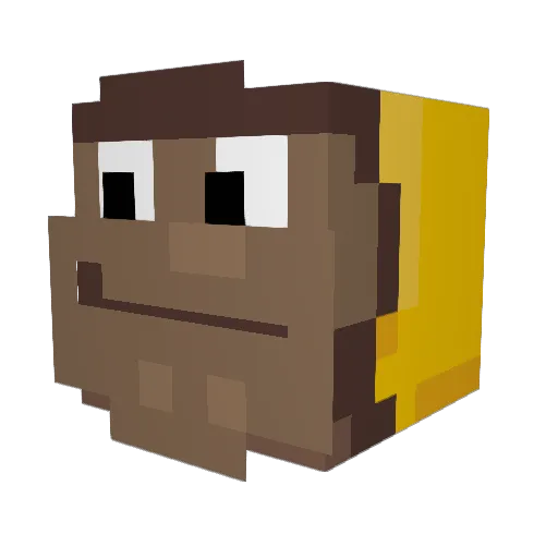 meefka Minecraft avatar head, 3D render