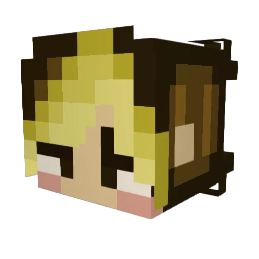 meefych Minecraft avatar head, 3D render