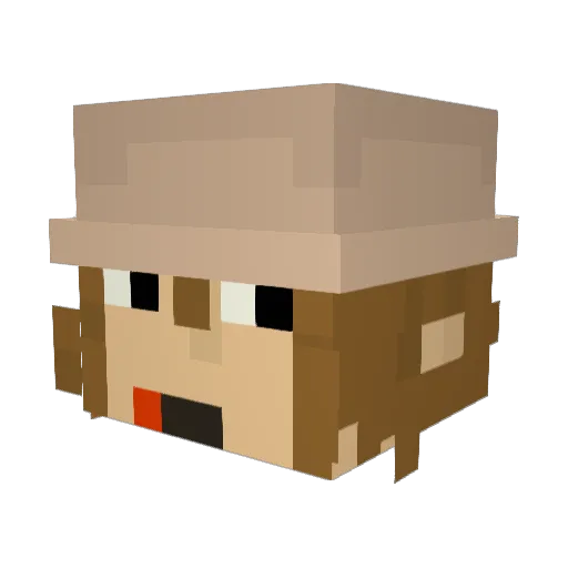 meegen Minecraft avatar head, 3D render
