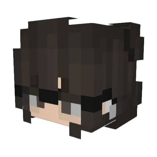 meekabear Minecraft avatar head, 3D render