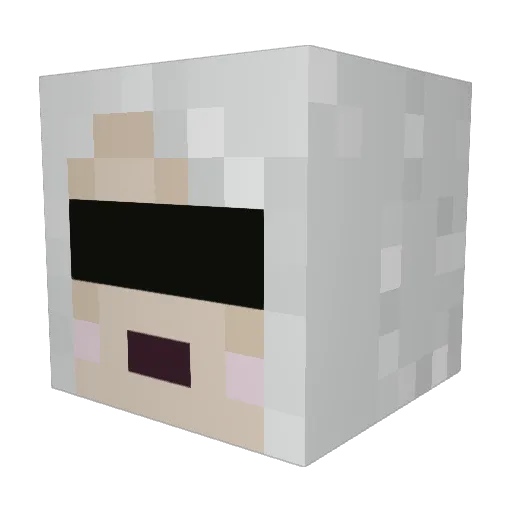 meelie Minecraft avatar head, 3D render