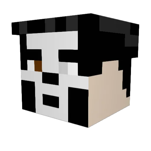meelieworm Minecraft avatar head, 3D render