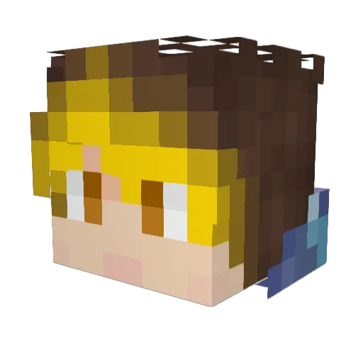 meemoomiii3 Minecraft avatar head, 3D render
