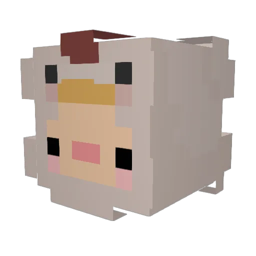 meenz Minecraft avatar head, 3D render