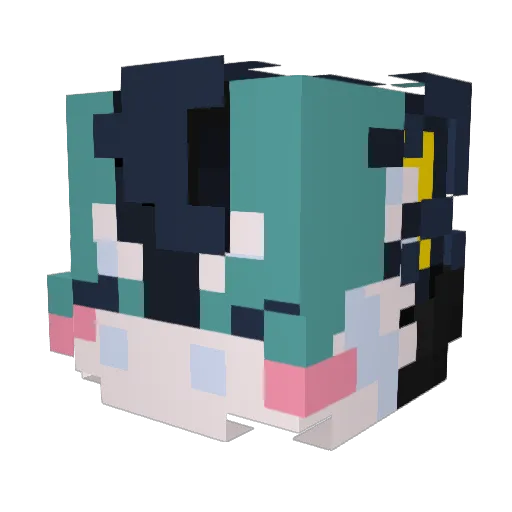 meep_pibon Minecraft avatar head, 3D render