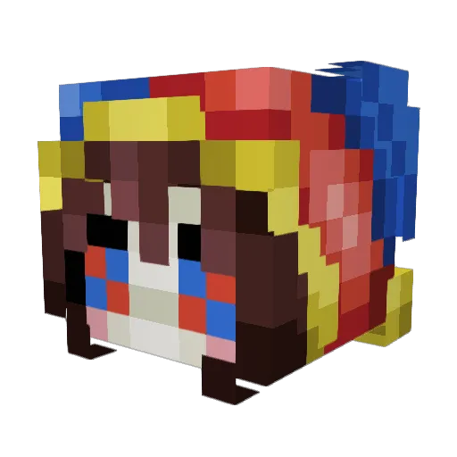meepmuffin Minecraft avatar head, 3D render