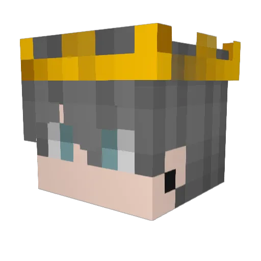 meeren Minecraft avatar head, 3D render