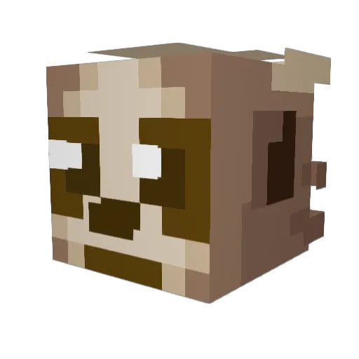 meerkattt Minecraft avatar head, 3D render