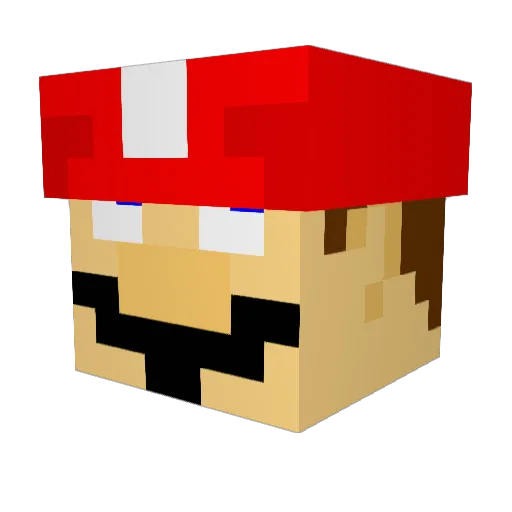 meerkx Minecraft avatar head, 3D render