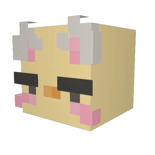 meesoh Minecraft avatar head, 3D render