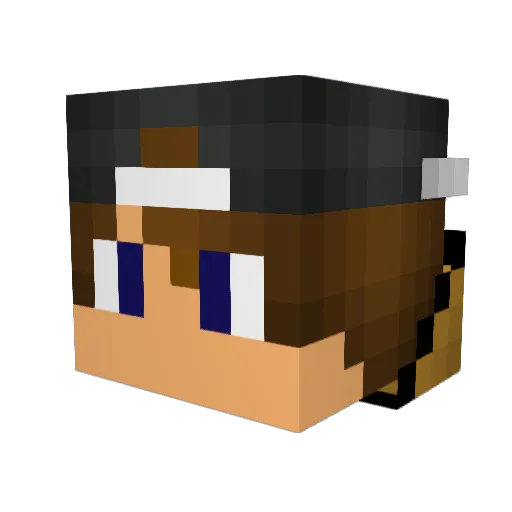 meeta12 Minecraft avatar head, 3D render