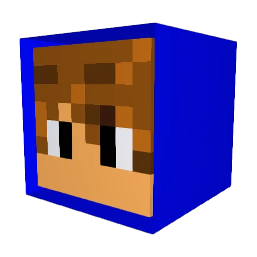 meethebeast Minecraft avatar head, 3D render
