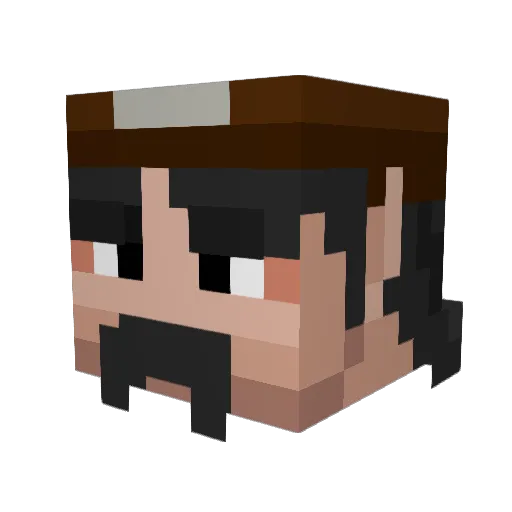 meevinn Minecraft avatar head, 3D render