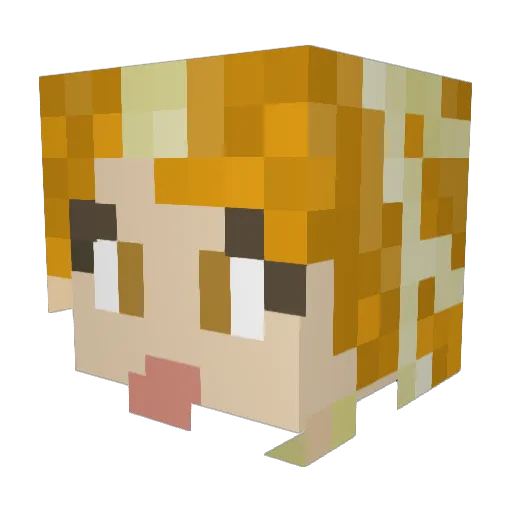 meg_darling Minecraft avatar head, 3D render