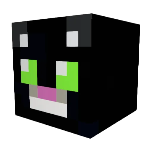 meg_tron Minecraft avatar head, 3D render