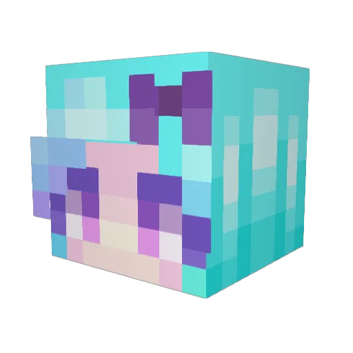 mega__oof Minecraft avatar head, 3D render