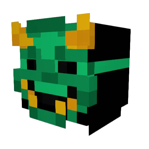 mega_kaioken Minecraft avatar head, 3D render