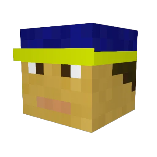 mega_nemus Minecraft avatar head, 3D render