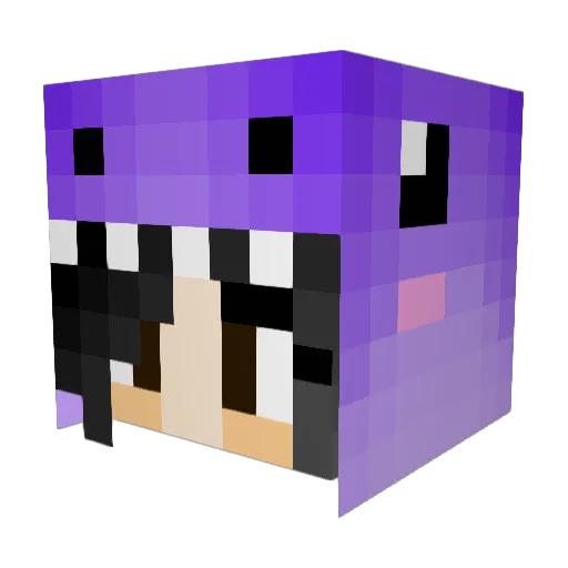 megaannkatee Minecraft avatar head, 3D render