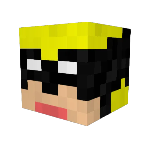 megablue Minecraft avatar head, 3D render