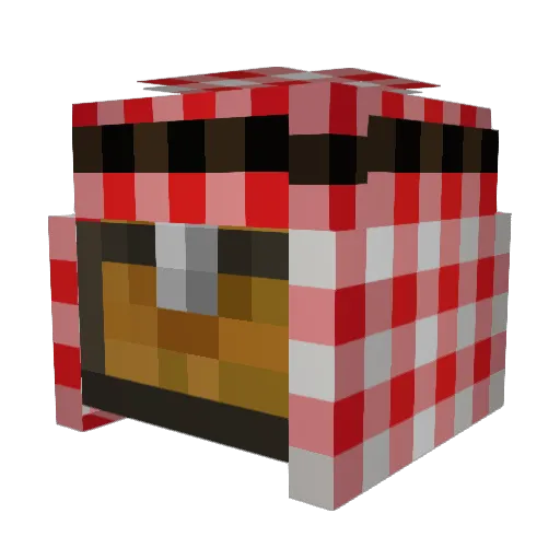 megachurka Minecraft avatar head, 3D render
