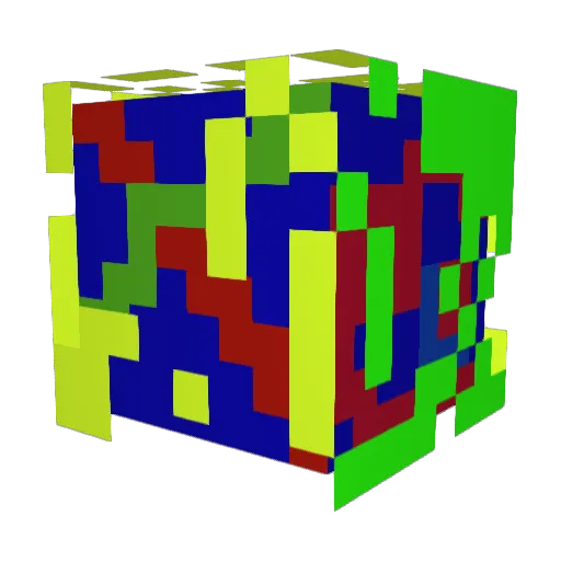 megacrystal Minecraft avatar head, 3D render