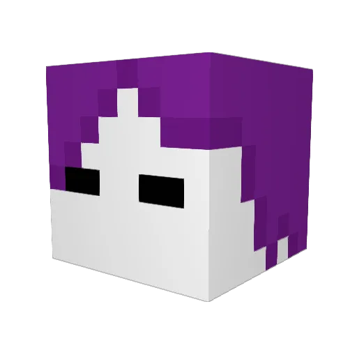 megadewie Minecraft avatar head, 3D render