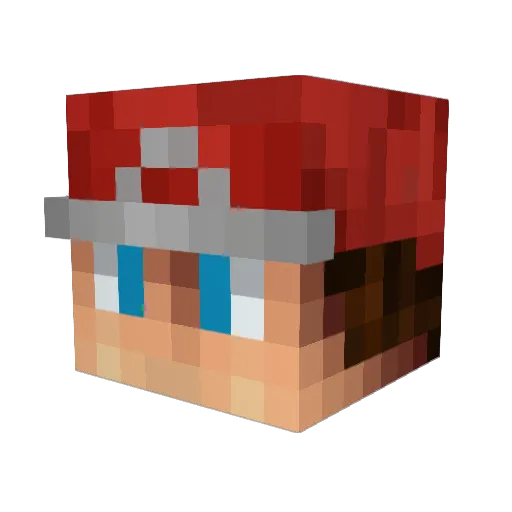 megadomonic Minecraft avatar head, 3D render