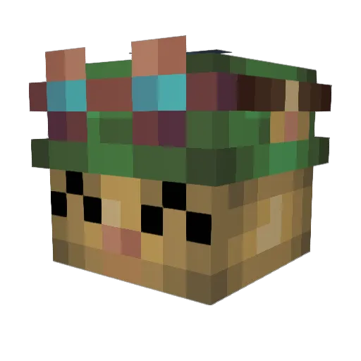 megaelliott Minecraft avatar head, 3D render