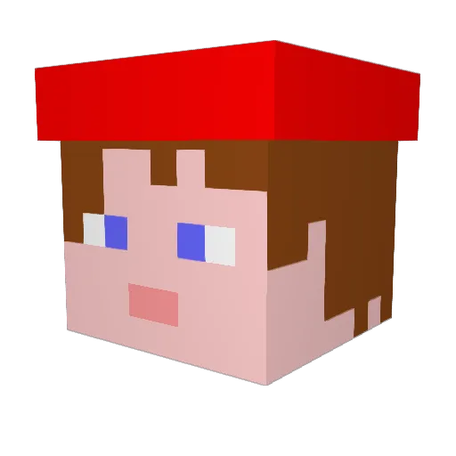 megagolem Minecraft avatar head, 3D render