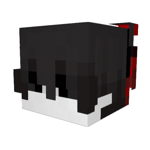megagreninja Minecraft avatar head, 3D render