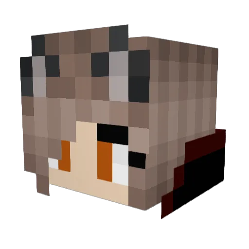 megagrrl Minecraft avatar head, 3D render