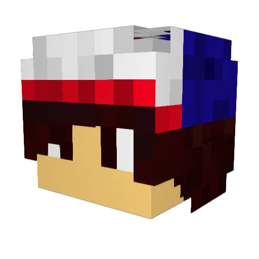 megajeffz Minecraft avatar head, 3D render