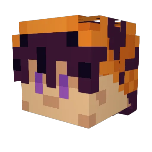 megalhpatata Minecraft avatar head, 3D render