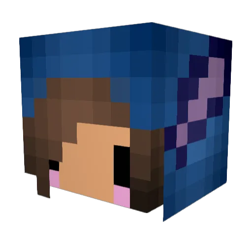 megalicemae Minecraft avatar head, 3D render