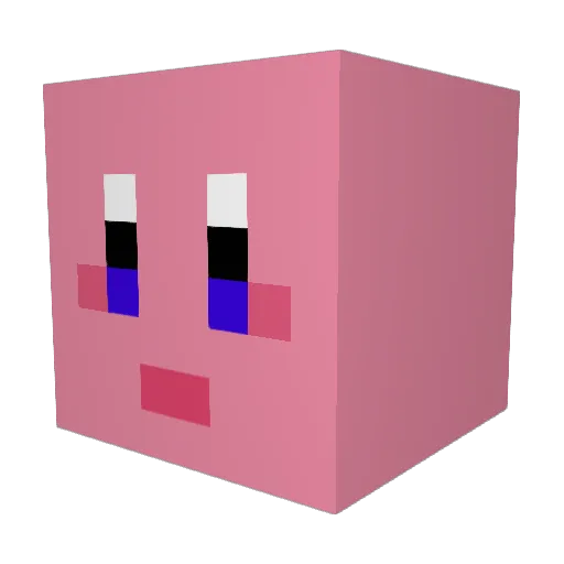 megalooby Minecraft avatar head, 3D render