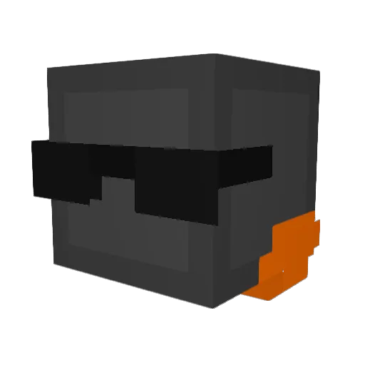 megalopaulo Minecraft avatar head, 3D render