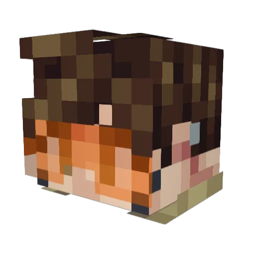 megamocha Minecraft avatar head, 3D render