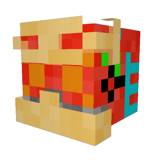 megamodpw Minecraft avatar head, 3D render