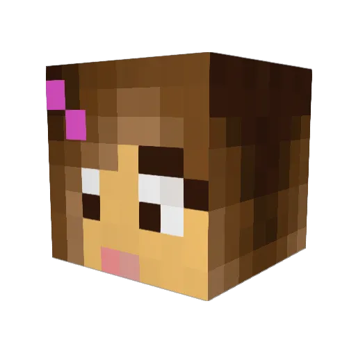 megamom3000 Minecraft avatar head, 3D render