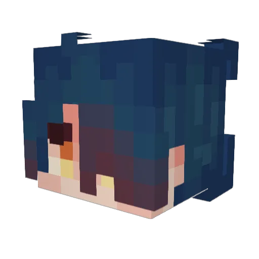megan_senpai Minecraft avatar head, 3D render