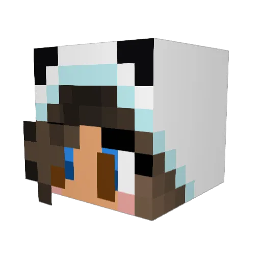 megancorso Minecraft avatar head, 3D render