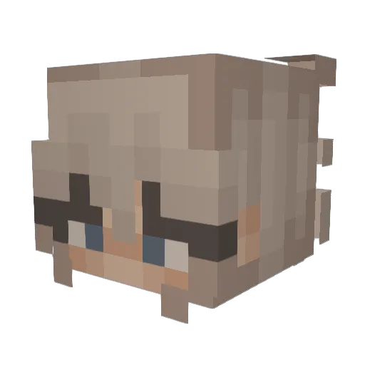 megandromeda Minecraft avatar head, 3D render