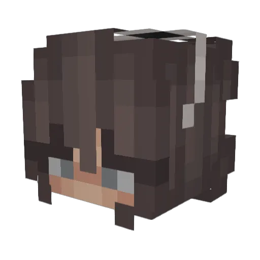 megannbac Minecraft avatar head, 3D render