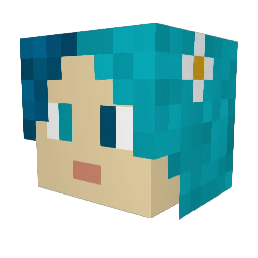 meganplayx Minecraft avatar head, 3D render
