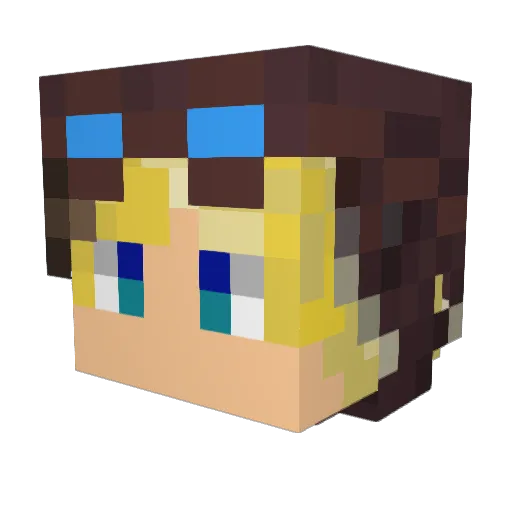 megaoz Minecraft avatar head, 3D render