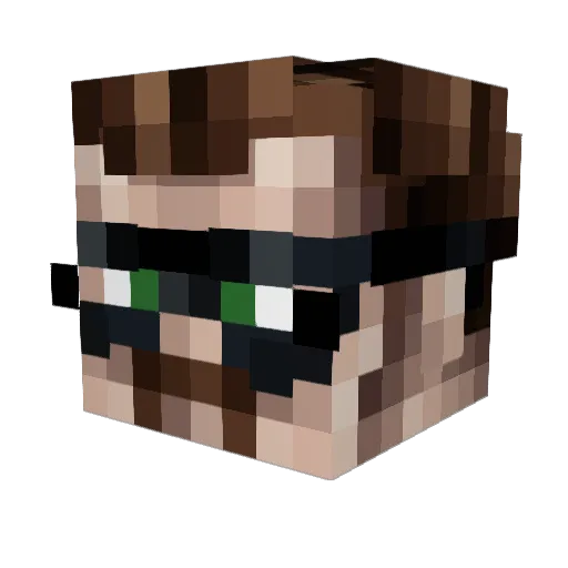 megaplayer5000 Minecraft avatar head, 3D render