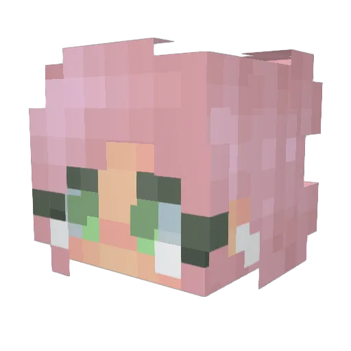 megaronipizza Minecraft avatar head, 3D render