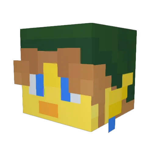 megastacks13 Minecraft avatar head, 3D render