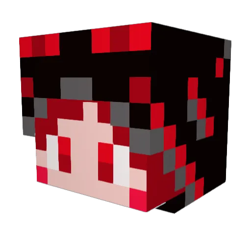 megazorua Minecraft avatar head, 3D render